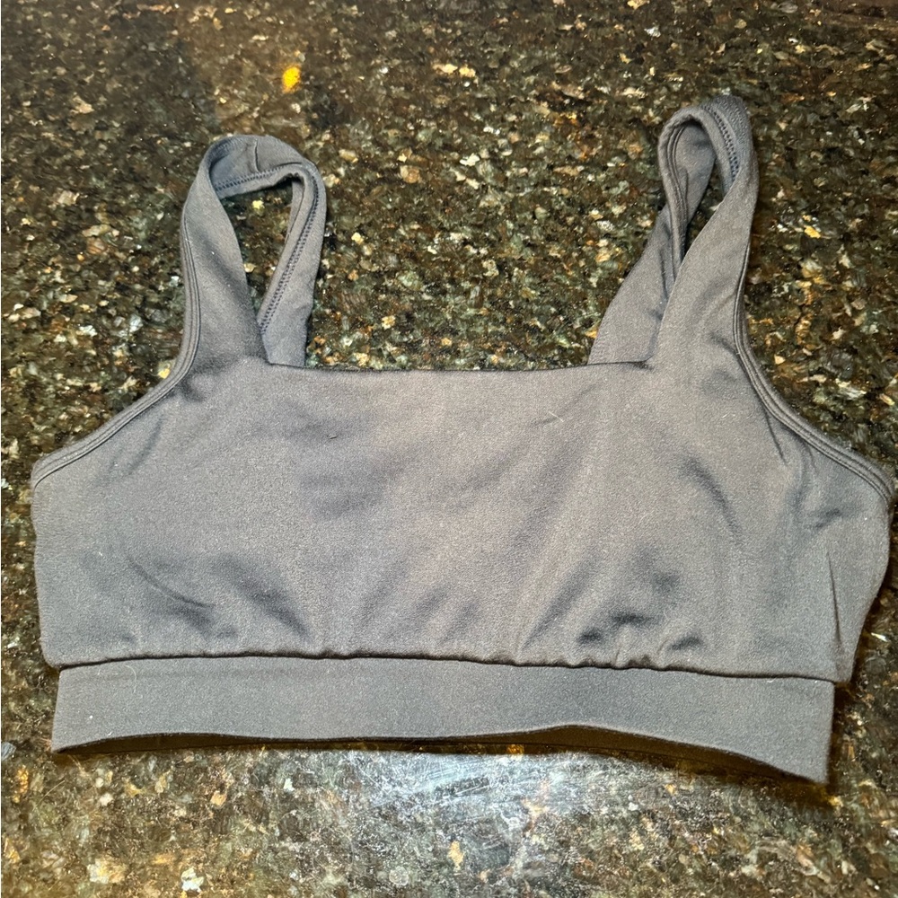 Paragon Fitwear black square neck sports bra (S)